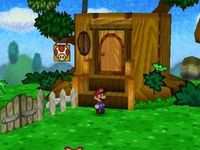 une photo d'Ã©cran de Paper Mario sur Nintendo 64